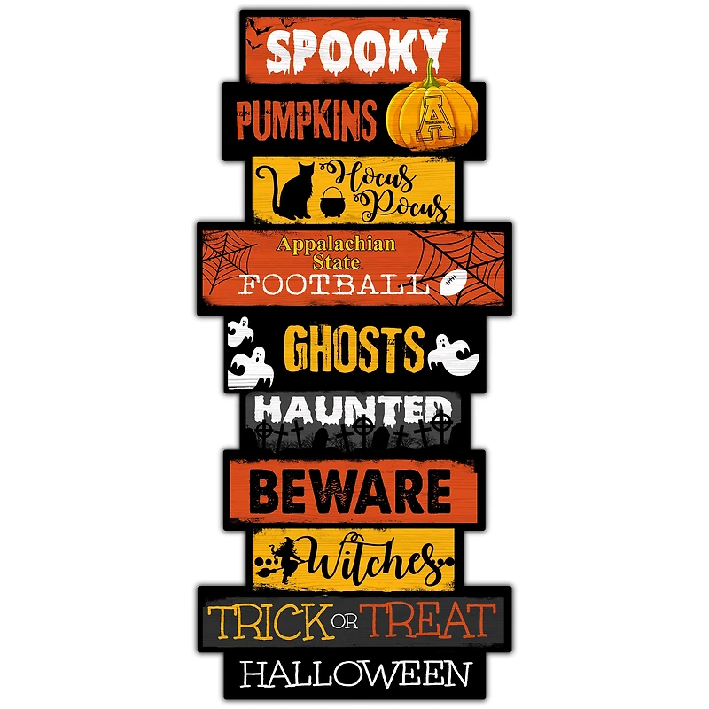 Appalachian State Mountaineers 24'' Halloween Celebration Stack Sign