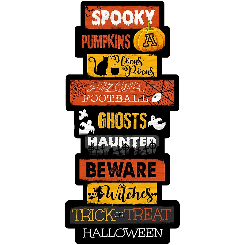 Arizona Wildcats 24'' Halloween Celebration Stack Sign