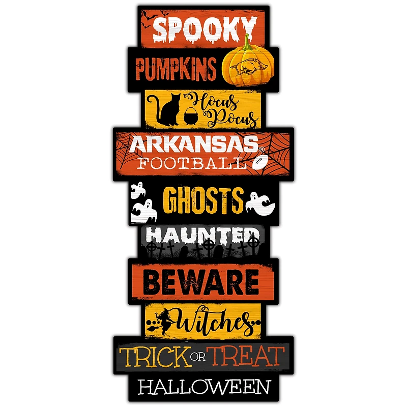 Arkansas Razorbacks 24'' Halloween Celebration Stack Sign