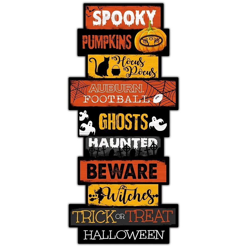 Auburn Tigers 24'' Halloween Celebration Stack Sign
