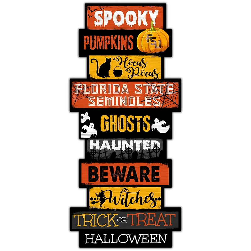 Florida State Seminoles 24'' Halloween Celebration Stack Sign