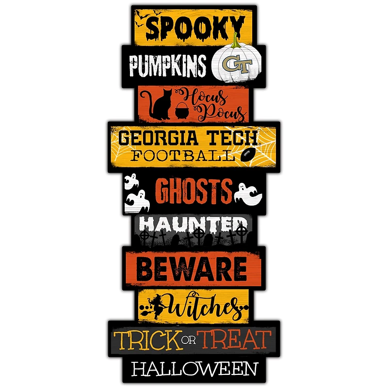 Georgia Tech Yellow Jackets 24'' Halloween Celebration Stack Sign