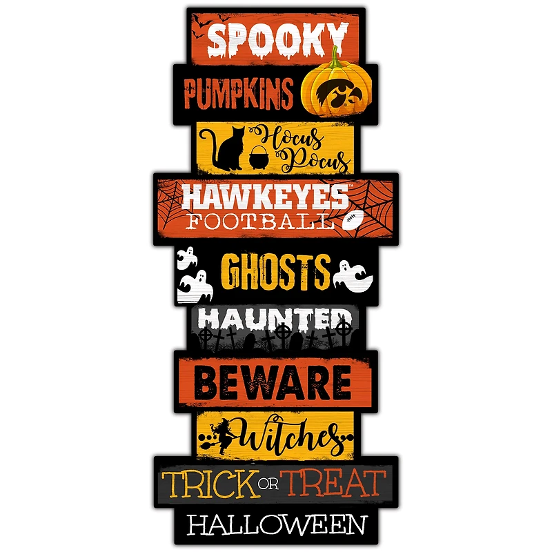 Iowa Hawkeyes 24'' Halloween Celebration Stack Sign