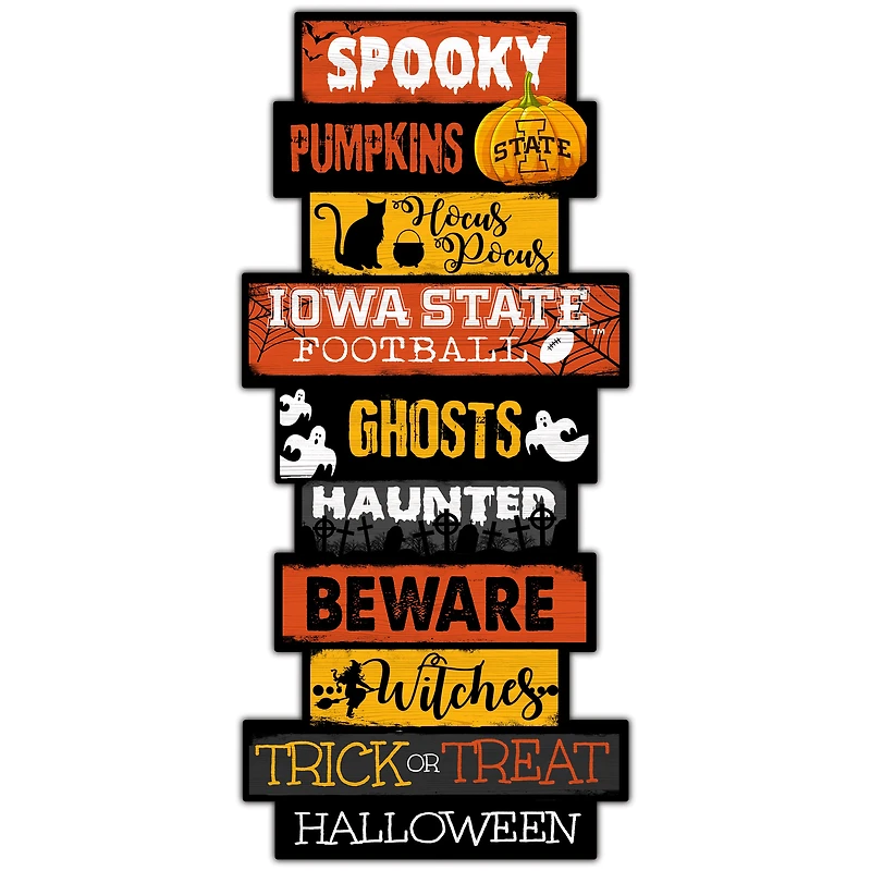 Iowa State Cyclones 24'' Halloween Celebration Stack Sign