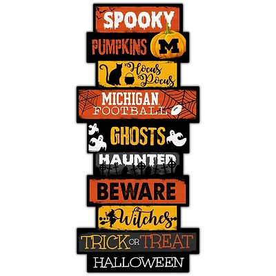 Michigan Wolverines 24'' Halloween Celebration Stack Sign