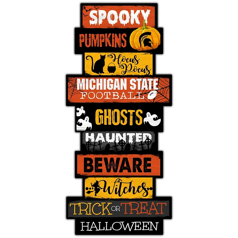 Michigan State Spartans 24'' Halloween Celebration Stack Sign