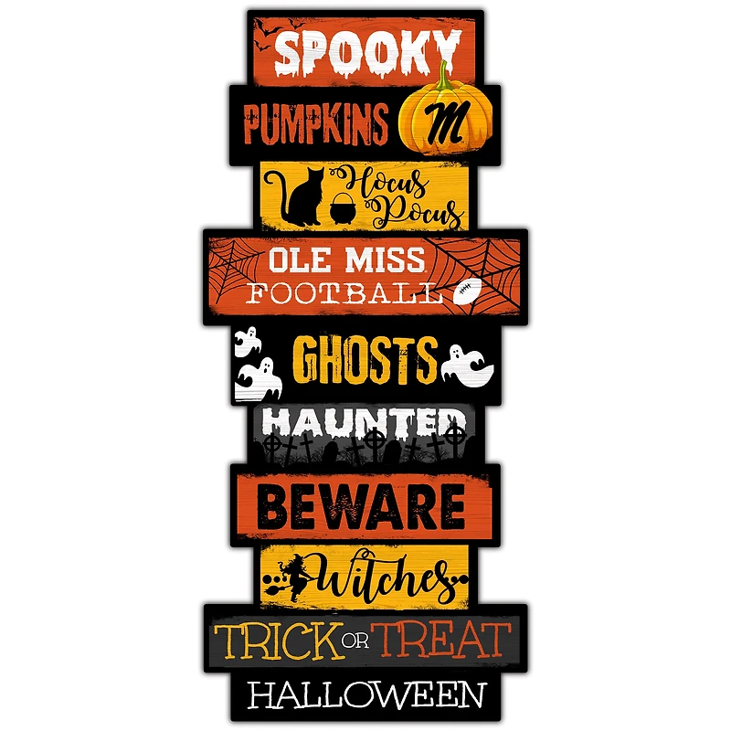 Ole Miss Rebels 24'' Halloween Celebration Stack Sign