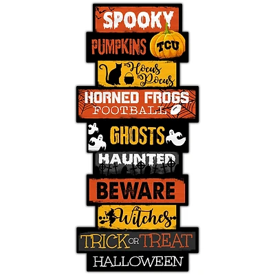 TCU Horned Frogs 24'' Halloween Celebration Stack Sign
