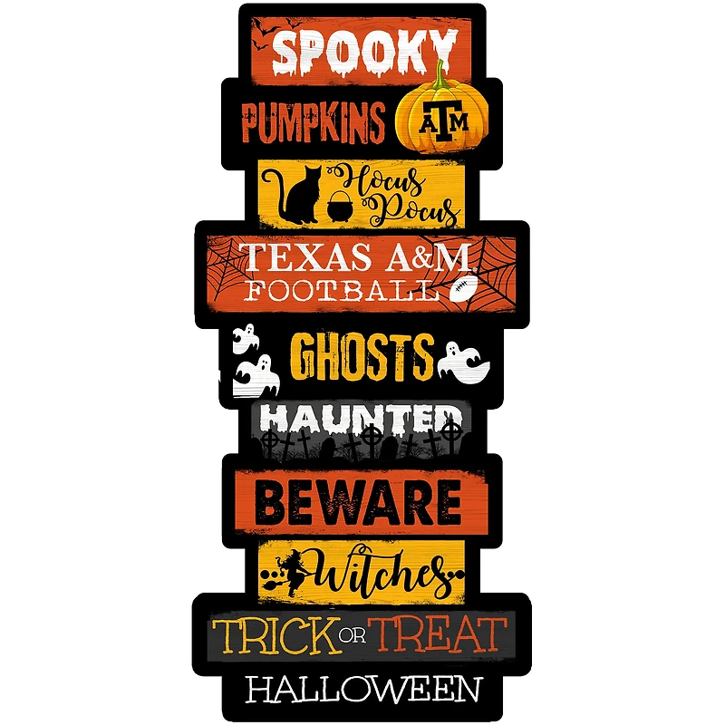 Texas A&M Aggies 24'' Halloween Celebration Stack Sign