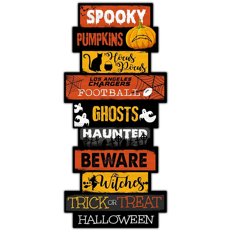 Los Angeles Chargers 24'' Halloween Celebration Stack Sign