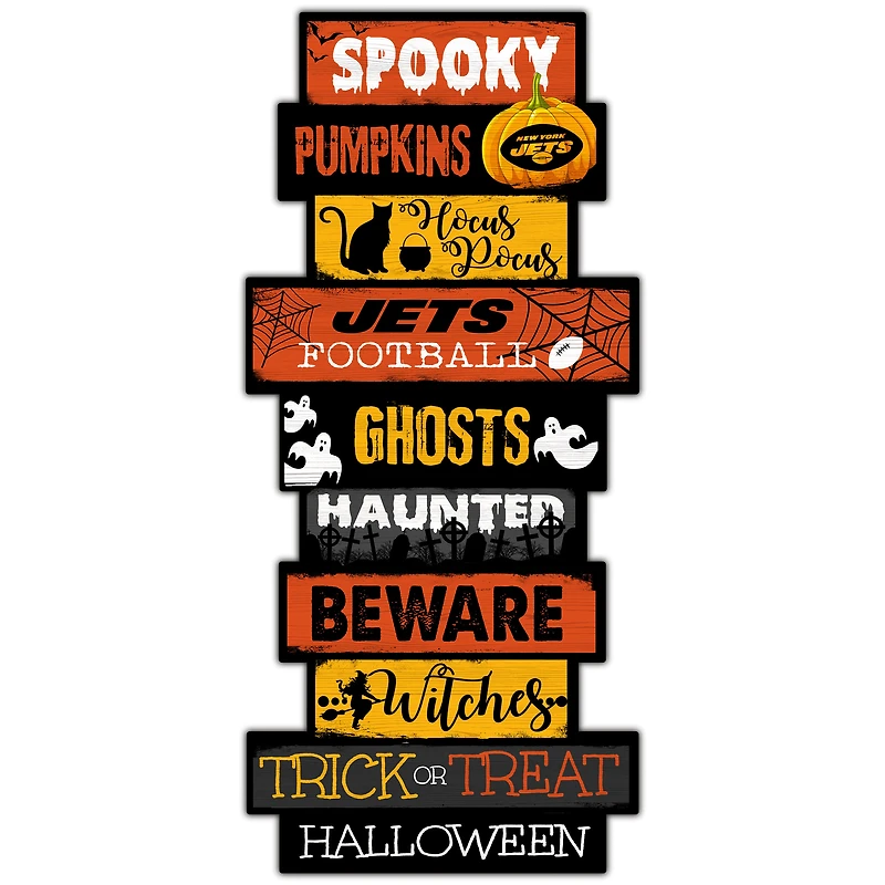 New York Jets 24'' Halloween Celebration Stack Sign