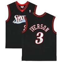 Allen Iverson Philadelphia 76ers Autographed Black Mitchell & Ness 2000-01 Swingman Jersey