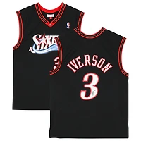 Allen Iverson Philadelphia 76ers Autographed Black Mitchell & Ness 2000-01 Swingman Jersey