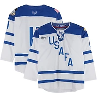 Air Force Falcons Team-Issued #11 White Jersey with Atlantic Hockey Patch from the Hockey Program