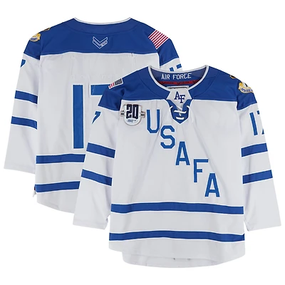 Air Force Falcons Team-Issued #17 Jersey with 20th Anniversary Patch from the Hockey Program