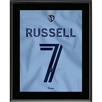 Johnny Russell Sporting Kansas City 10.5" x 13" Hoops 4.0 Jersey Style Number 7 Sublimated Plaque