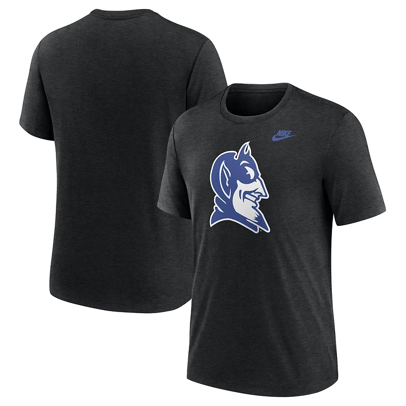 Men's Nike Heather Black Duke Blue Devils Blitz Legacy Primary Tri-Blend T-Shirt