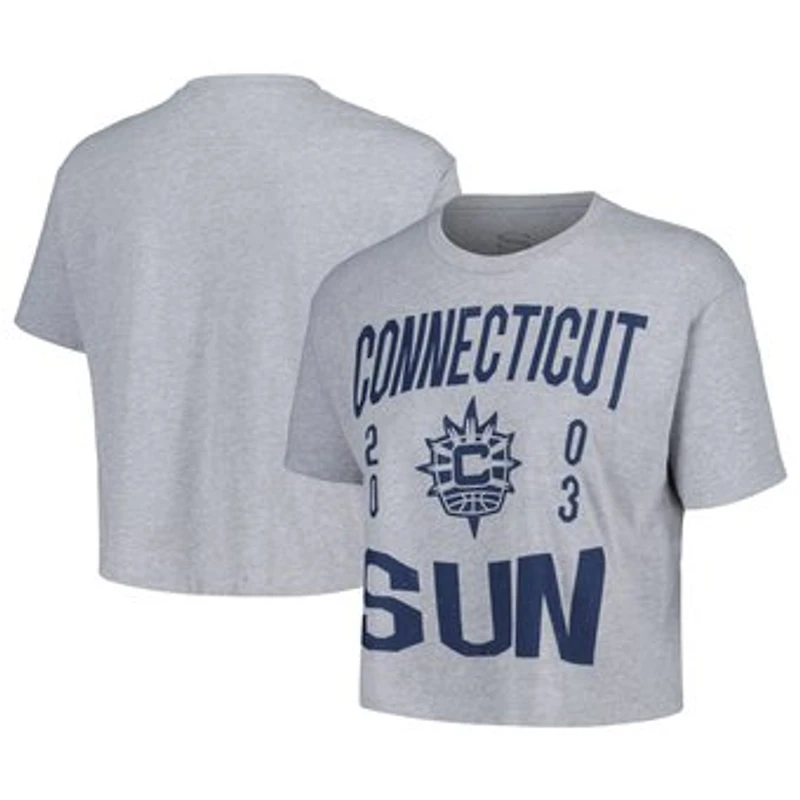 Women's Stadium Essentials Heather Gray Connecticut Sun City Year Cropped T-Shirt