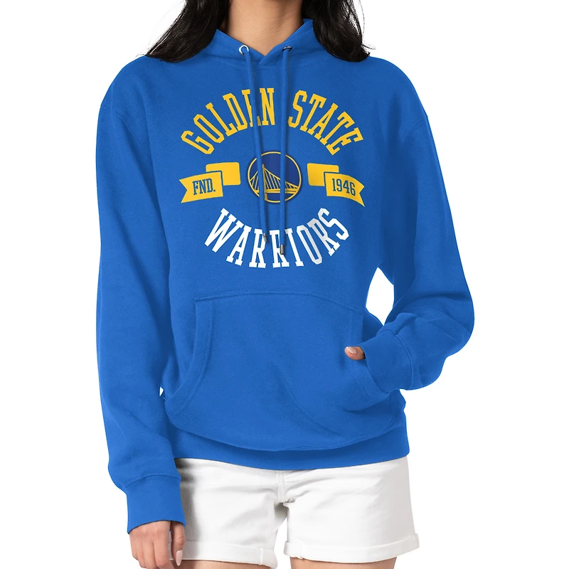 Women's G-III 4Her by Carl Banks  Royal Golden State Warriors City Pullover Hoodie