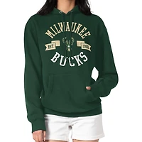 Women's G-III 4Her by Carl Banks  Green Milwaukee Bucks City Pullover Hoodie