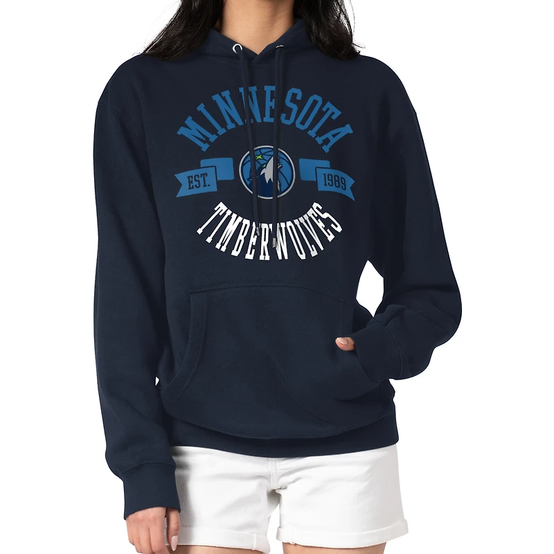 Women's G-III 4Her by Carl Banks Navy Minnesota Timberwolves City Pullover Hoodie
