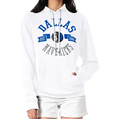 Women's G-III 4Her by Carl Banks  White Dallas Mavericks City Pullover Hoodie