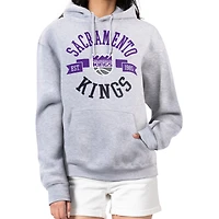 Women's G-III 4Her by Carl Banks  Heather Gray Sacramento Kings City Pullover Hoodie