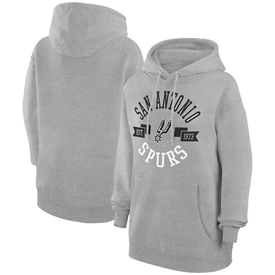 Women's G-III 4Her by Carl Banks Heather Gray San Antonio Spurs City Pullover Hoodie