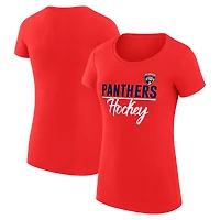 Women's G-III 4Her by Carl Banks Red Florida Panthers Super-Slim Fit Lightweight Team Sport T-Shirt