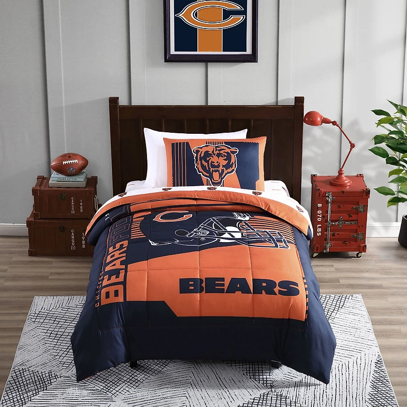 Chicago Bears Twin Size Bed In A Bag Set