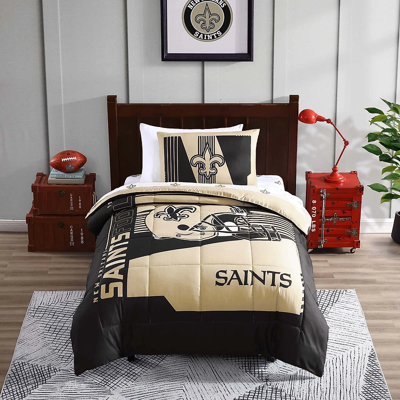 New Orleans Saints Twin Size Bed In A Bag Set