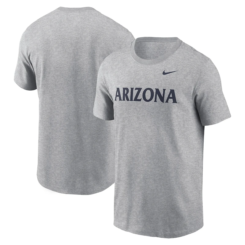 Men's Nike Heather Gray Arizona Wildcats Primetime Wordmark T-Shirt