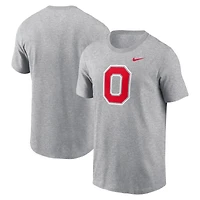 Men's Nike Heather Gray Ohio State Buckeyes Primetime Alternate Logo T-Shirt