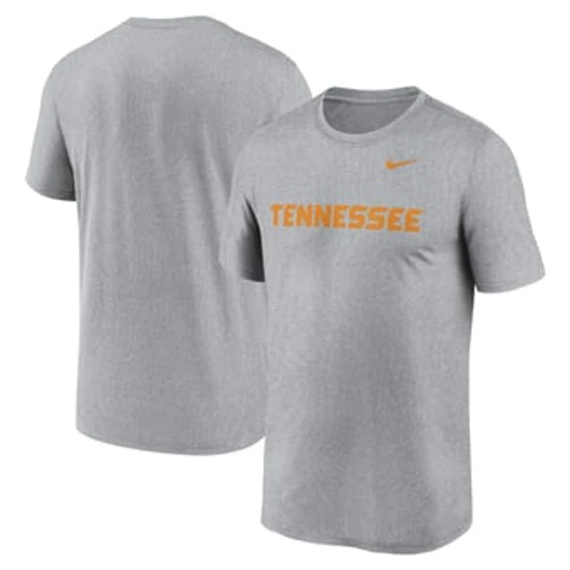 Men's Nike Heather Gray Tennessee Volunteers Primetime Legend Wordmark T-Shirt