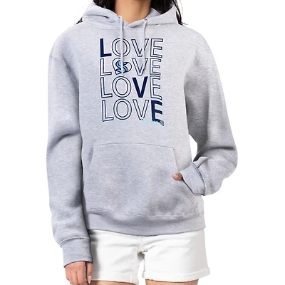 Women's G-III 4Her by Carl Banks  Gray Seattle Kraken Hockey Love Fleece Pullover Hoodie