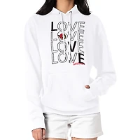 Women's G-III 4Her by Carl Banks  White Ottawa Senators Hockey Love Fleece Pullover Hoodie