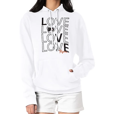 Women's G-III 4Her by Carl Banks  White Philadelphia Flyers Hockey Love Fleece Pullover Hoodie