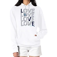 Women's G-III 4Her by Carl Banks  White Seattle Kraken Hockey Love Fleece Pullover Hoodie