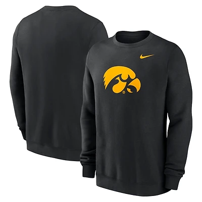 Men's Nike Black Iowa Hawkeyes Primetime Fleece Pullover Sweatshirt