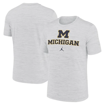 Men's Jordan Brand White Michigan Wolverines Primetime Velocity Dri-FIT T-Shirt