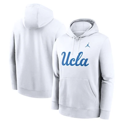 Men's Jordan Brand White UCLA Bruins Primetime Club Fleece Pullover Hoodie