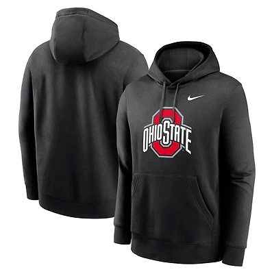 Men's Nike Black Ohio State Buckeyes Primetime Club Fleece Pullover Hoodie