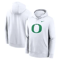 Men's Nike White Oregon Ducks Primetime Club Fleece Pullover Hoodie