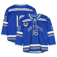 Air Force Falcons Team-Issued #16 Blue Jersey with Atlantic Hockey 20th Anniversary Patch from the Hockey Program