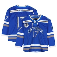 Air Force Falcons Team-Issued #17 Blue Jersey with 20th Anniversary Patch from the Hockey Program