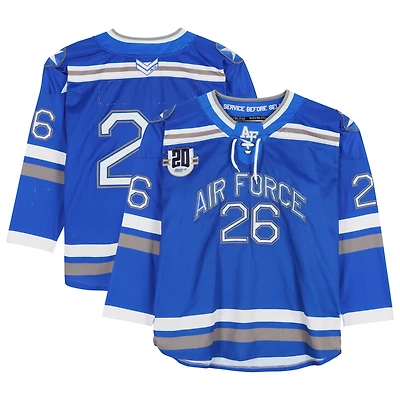 Air Force Falcons Team-Issued #26 Blue Jersey with 20th Anniversary Patch from the Hockey Program