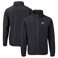 Men's Cutter & Buck  Black Kansas City Chiefs  Charter Eco Recycled Full-Zip Jacket