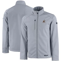 Men's Cutter & Buck Gray Cleveland Browns Evoke Eco Softshell Recycled Full-Zip Jacket