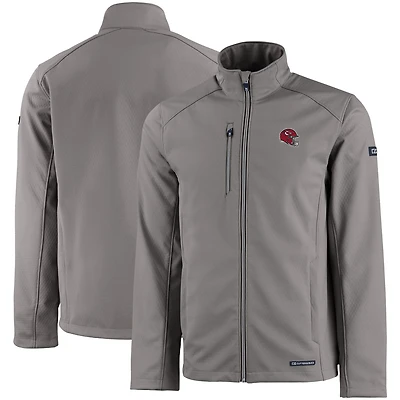 Men's Cutter & Buck Gray Kansas City Chiefs Evoke Eco Softshell Recycled Full-Zip Jacket