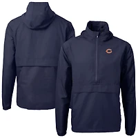 Men's Cutter & Buck Navy Chicago Bears Charter Eco Recycled Anorak Half-Zip Jacket